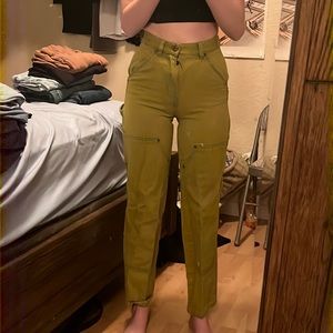 High Rise Musty Yellow Carpenter Pants from Urban Outfitters (BDG). Size 24
